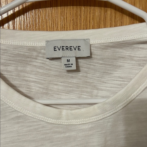 Evereve white Sleeveless Tank Top with tie. Med. 💯 cotton. - Picture 2 of 6